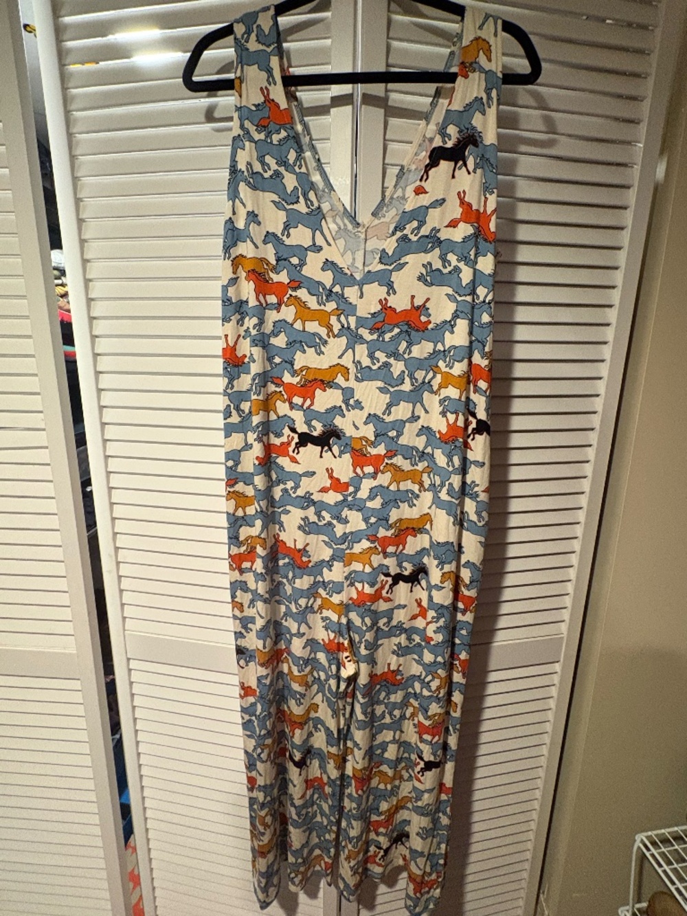 Anthropologie Porridge Horse Print Romper size M